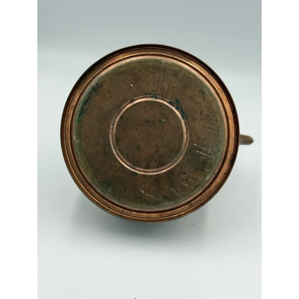 Vintage Revere Ware Copper Kettle USA Made Patina Wood Handle Primitive Cottage